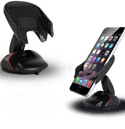 360° Rotatable Car Mobile Holder for Dashboard, Universal Phone Mount Stand for Car, Strong Suction Grip (Black)