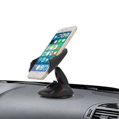 360° Rotatable Car Mobile Holder for Dashboard, Universal Phone Mount Stand for Car, Strong Suction Grip (Black)