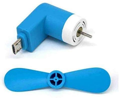 Mini Portable USB OTG Mobile Fan, Plug & Play Cooling Fan for Android Phones, Power Bank & Laptop (Flexible Blade)