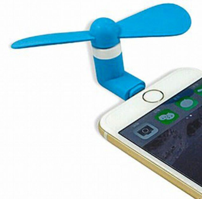 Mini Portable USB OTG Mobile Fan, Plug & Play Cooling Fan for Android Phones, Power Bank & Laptop (Flexible Blade)