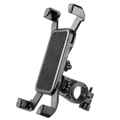360° Rotatable Bike Mobile Holder for Handlebar, Universal Phone Mount for Bicycle, Scooter & Motorcycle (Black)