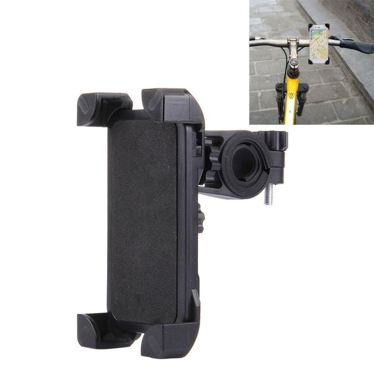 360° Rotatable Bike Mobile Holder for Handlebar, Universal Phone Mount for Bicycle, Scooter & Motorcycle (Black)