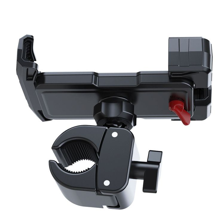 360° Rotatable Bike Mobile Holder for Handlebar, Universal Phone Mount for Bicycle, Scooter & Motorcycle (Black)
